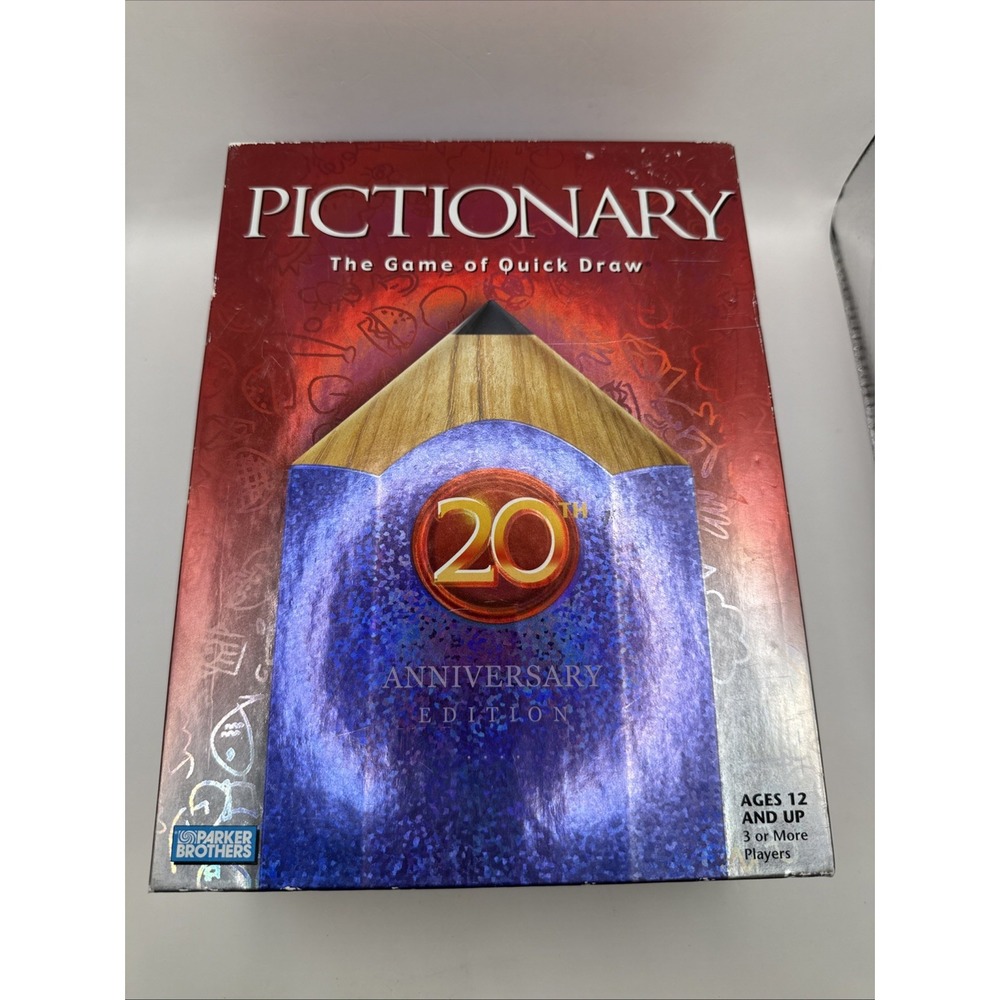 Pictionary 20th Anniversary Edition Board Game Family Hasbro – 100% Complete